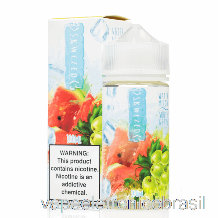 Vape Recarregável Gelo Melancia Uva Branca - Skwezed - 100ml 3mg